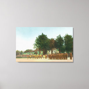 Uitzicht van de Guard Mount Presidio in Formation Canvas Afdruk