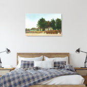 Uitzicht van de Guard Mount Presidio in Formation Canvas Afdruk (Insitu (Slaapkamer))