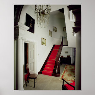 Uitzicht van de hal en trap poster