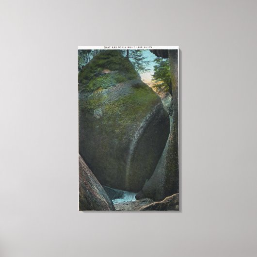 Uitzicht van de Hall of Ships, Rock Formations Canvas Afdruk (Voorkant)