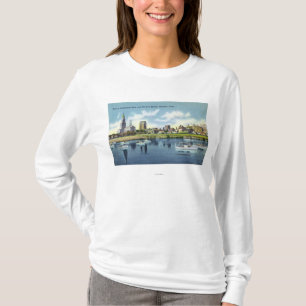 Uitzicht van de Hartfort Skyline in de Connecticut T-shirt
