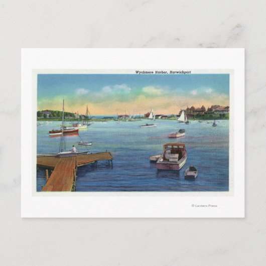 Uitzicht van de Harwichport Wychmere Harbour Briefkaart (Voorkant)