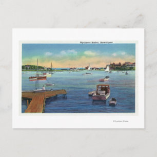 Uitzicht van de Harwichport Wychmere Harbour Briefkaart