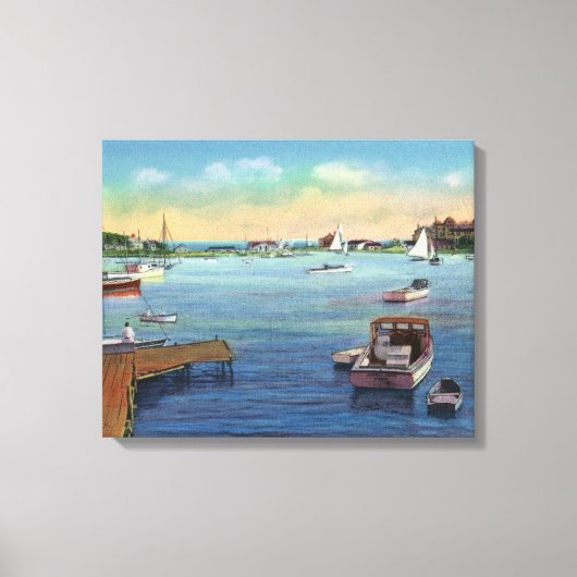 Uitzicht van de Harwichport Wychmere Harbour Canvas Afdruk (Voorkant)