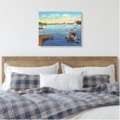 Uitzicht van de Harwichport Wychmere Harbour Canvas Afdruk (Insitu (Slaapkamer))