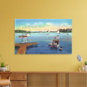 Uitzicht van de Harwichport Wychmere Harbour Canvas Afdruk (Insitu (Woonkamer))