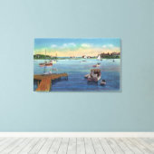 Uitzicht van de Harwichport Wychmere Harbour Canvas Afdruk (Insitu (Houten vloer))