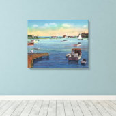 Uitzicht van de Harwichport Wychmere Harbour Canvas Afdruk (Insitu (Houten vloer))