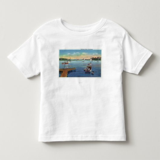 Uitzicht van de Harwichport Wychmere Harbour Kinder Shirts (Voorkant)