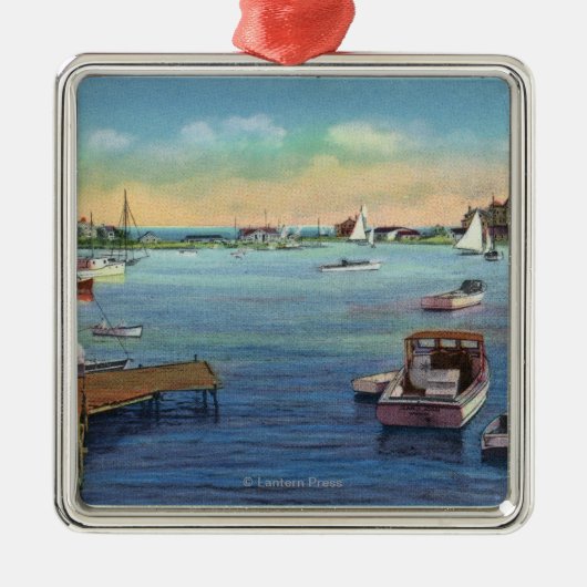 Uitzicht van de Harwichport Wychmere Harbour Metalen Ornament (Voorkant)