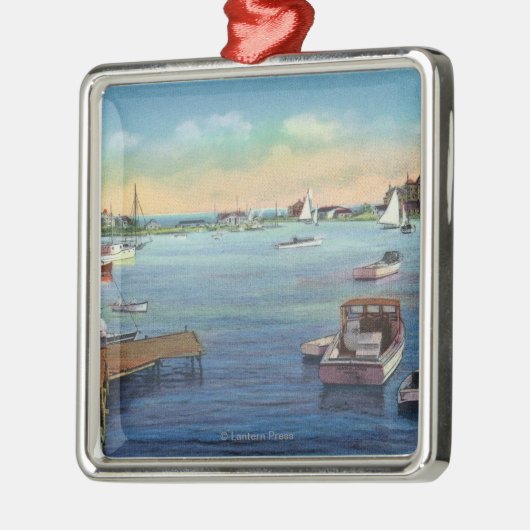 Uitzicht van de Harwichport Wychmere Harbour Metalen Ornament (Links)