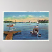 Uitzicht van de Harwichport Wychmere Harbour Poster (Voorkant)