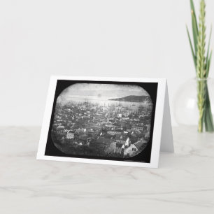 Uitzicht van de Haven Daguerreotype 1855 van San Kaart