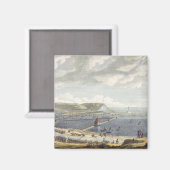 Uitzicht van de haven en de Roadstead van Boulogne Magneet (Voorkant / Achterkant)