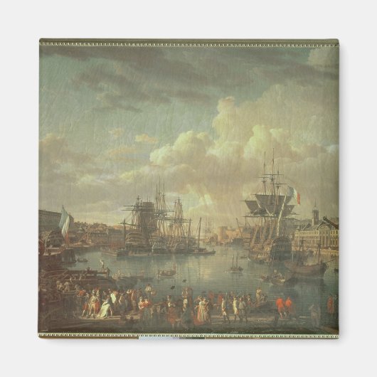 Uitzicht van de haven in Brest Magneet (Voorkant)