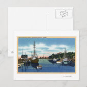 Uitzicht van de haven, Martha's wijngaard Briefkaart (Voorkant / Achterkant)