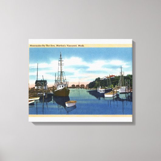 Uitzicht van de haven, Martha's wijngaard Canvas Afdruk (Voorkant)