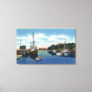 Uitzicht van de haven, Martha's wijngaard Canvas Afdruk