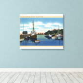 Uitzicht van de haven, Martha's wijngaard Canvas Afdruk (Insitu (Houten vloer))