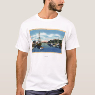 Uitzicht van de haven, Martha's wijngaard T-shirt