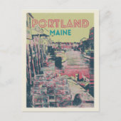 Uitzicht van de haven Portland Maine USA Briefkaart (Voorkant)
