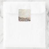 Uitzicht van de haven Saint-Paul, Parijs, 1782 Vierkante Sticker (Tas)