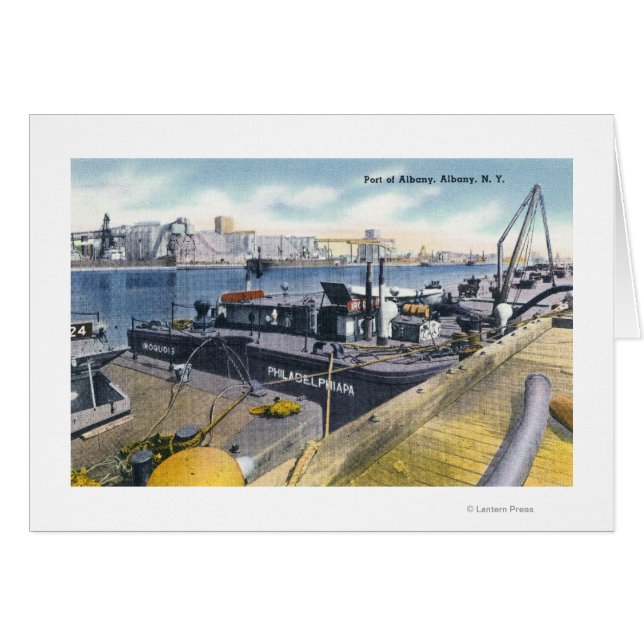 Uitzicht van de haven van Albany, SS Iroquois in (Voorkant Horizontaal)