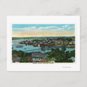 Uitzicht van de haven van Boothbay Briefkaart
