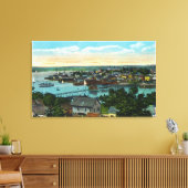 Uitzicht van de haven van Boothbay Canvas Afdruk (Insitu (Woonkamer))