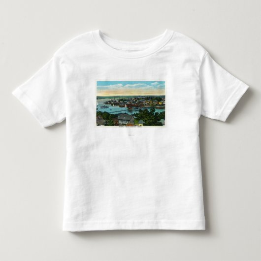 Uitzicht van de haven van Boothbay Kinder Shirts (Voorkant)