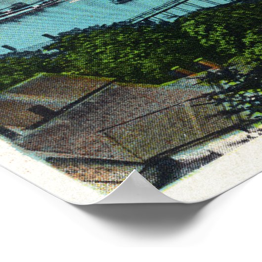 Uitzicht van de haven van Boothbay Poster (Hoek)