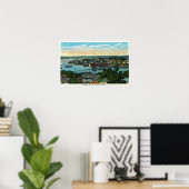 Uitzicht van de haven van Boothbay Poster (Thuiskantoor)