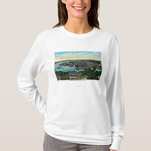 Uitzicht van de haven van Boothbay T-shirt (Voorkant)