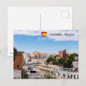 Uitzicht van de haven van Ciutadella en de stad Me Briefkaart (Voorkant / Achterkant)