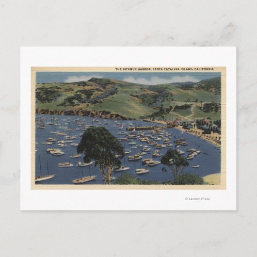 Uitzicht van de haven van Isthmus Briefkaart (Voorkant)