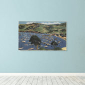 Uitzicht van de haven van Isthmus Canvas Afdruk (Insitu (Houten vloer))