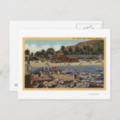 Uitzicht van de haven van Isthmus met zwemmers Briefkaart (Voorkant / Achterkant)