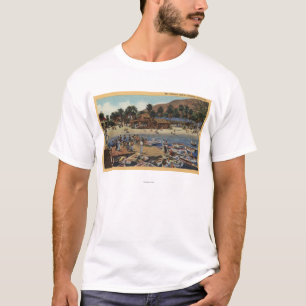 Uitzicht van de haven van Isthmus met zwemmers T-shirt