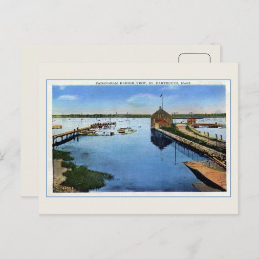  uitzicht van de haven van Padanaram Zuid-Dartmout Briefkaart (Voorkant / Achterkant)