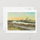 Uitzicht van de haven van San Pedro Briefkaart (Voorkant / Achterkant)