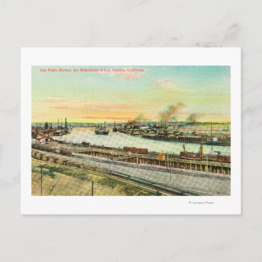 Uitzicht van de haven van San Pedro Briefkaart (Voorkant)