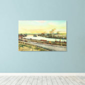 Uitzicht van de haven van San Pedro Canvas Afdruk (Insitu (Houten vloer))