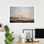 Uitzicht van de haven van Sebastopol tijdens de mi Poster (Thuiskantoor)