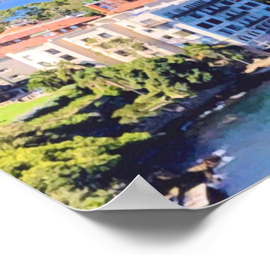 Uitzicht van de haven van Sydney Poster (Hoek)