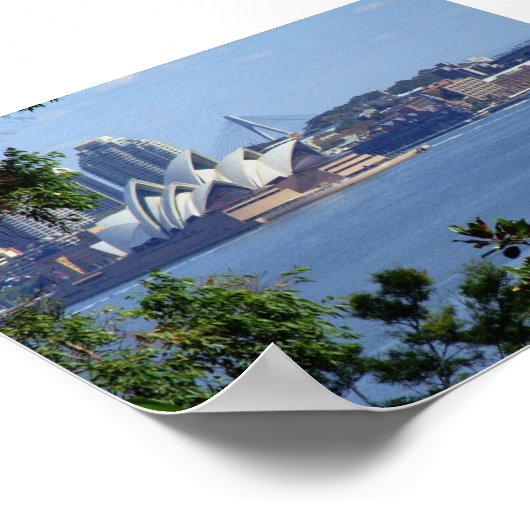 Uitzicht van de haven van Sydney Poster (Hoek)