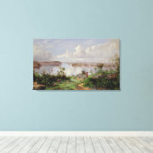 Uitzicht van de Haven van Uien, Sydney Canvas Afdruk (Insitu (Houten vloer))