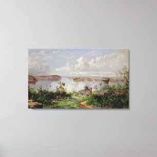 Uitzicht van de Haven van Uien, Sydney Canvas Afdruk