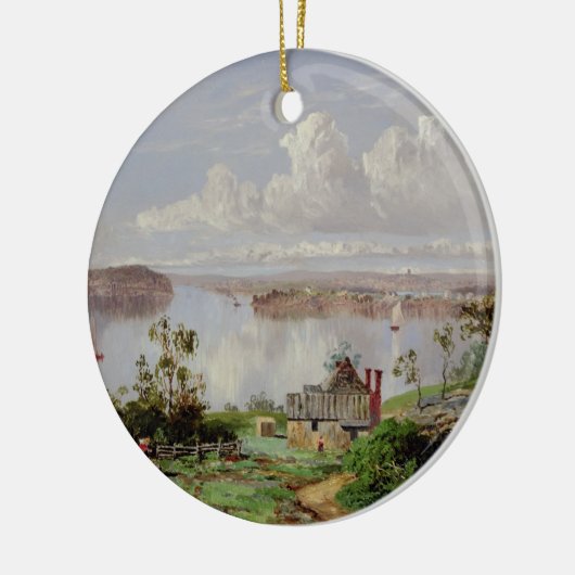 Uitzicht van de Haven van Uien, Sydney Keramisch Ornament (Links)