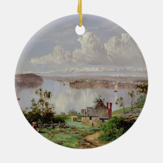 Uitzicht van de Haven van Uien, Sydney Keramisch Ornament (Achterkant)