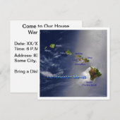 Uitzicht van de Hawaï Kaart (Voorkant / Achterkant)